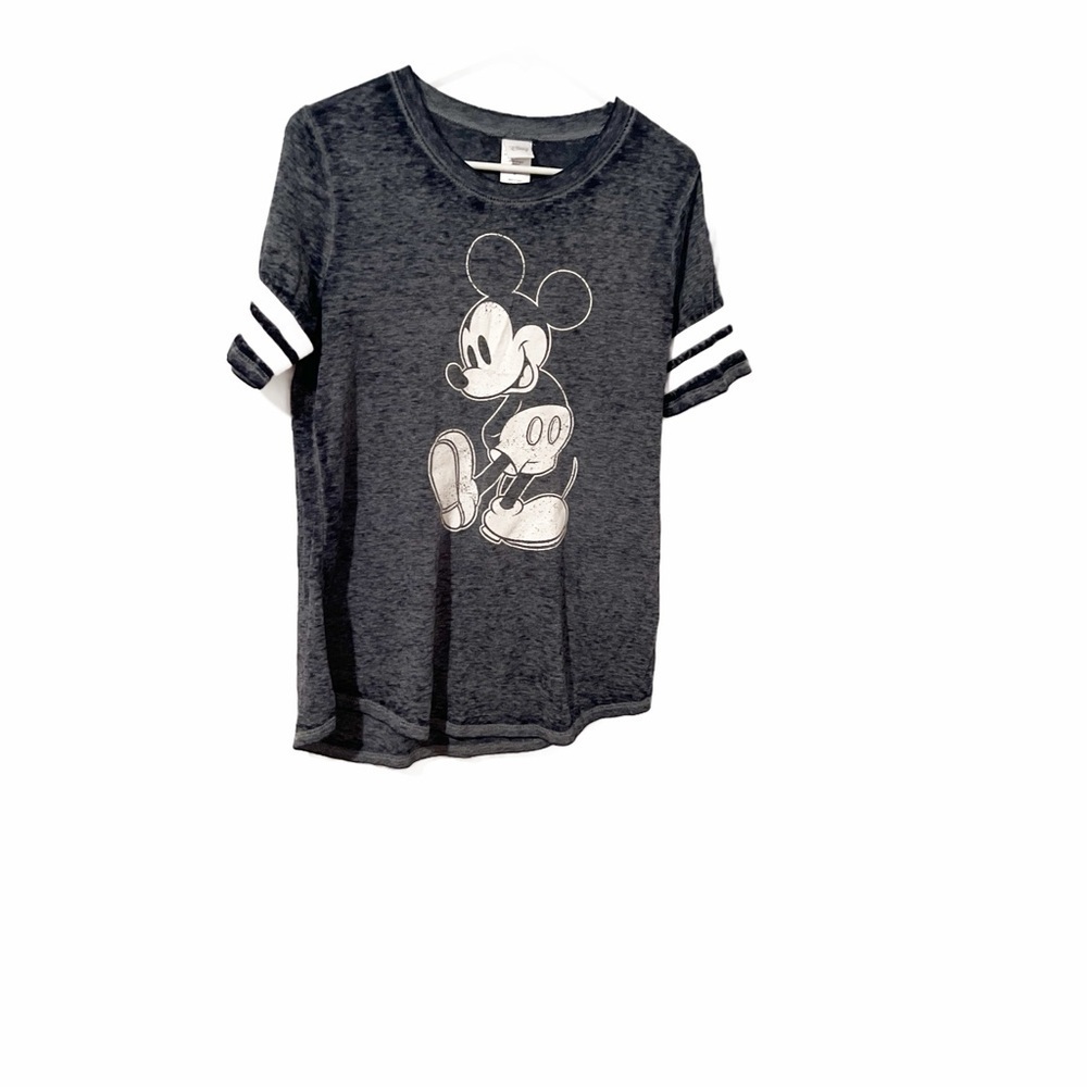 VINTAGE Disney Gray and White Mickey Mouse Short Sleeve Tee